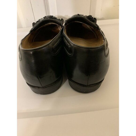 Cole Haan‎ Bragano Mens Sz 12D Black Leather Slip On Tasseled Kiltie Made Italy - Picture 12 of 12